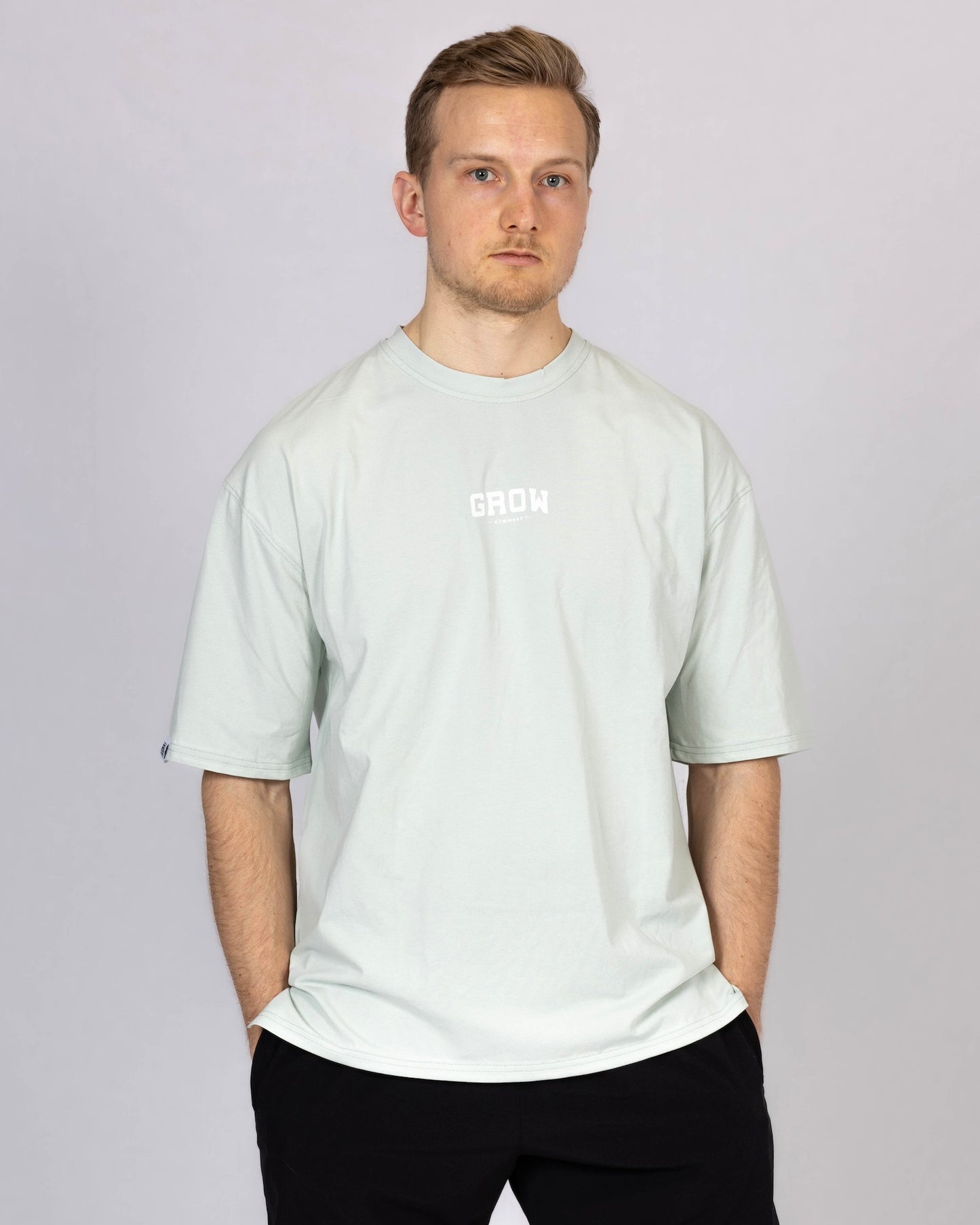 Oversized Shirt 'CURVED' - Light Green