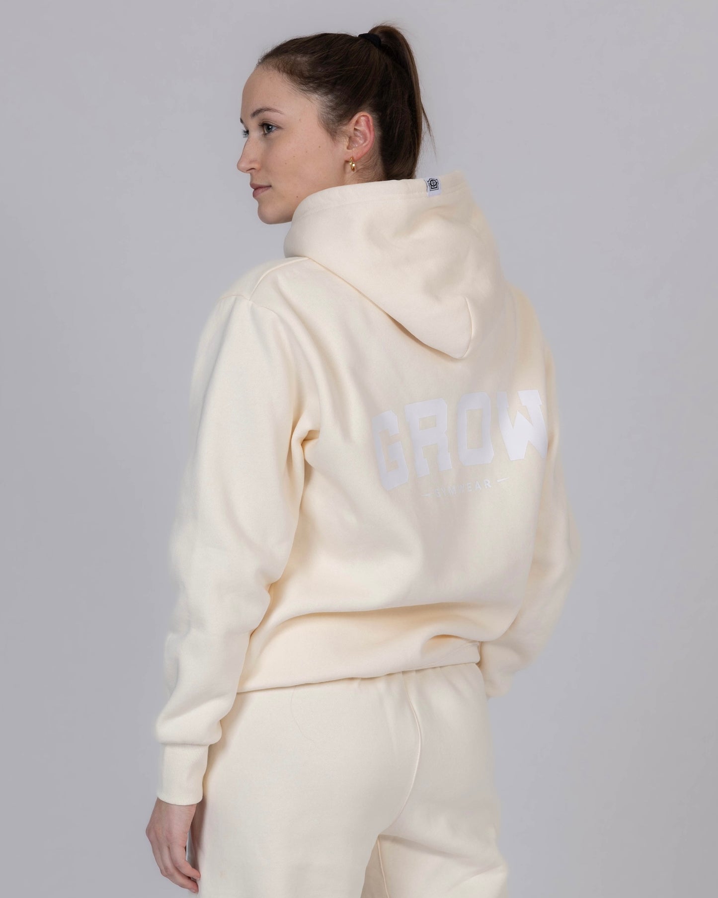 Bundle Hoodie & Jogger 'CURVED' - Beige - Women